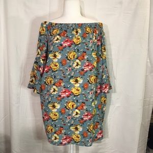 NWOT Xhilaration No Shoulder Floral Mini Dress
